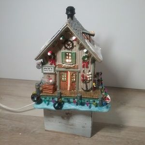 Lemax Christmas Village Jacks Fishing Shack Retire